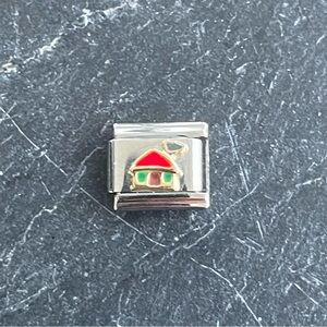 Morellato stainless steel & gold enameled Colorful House Design charm